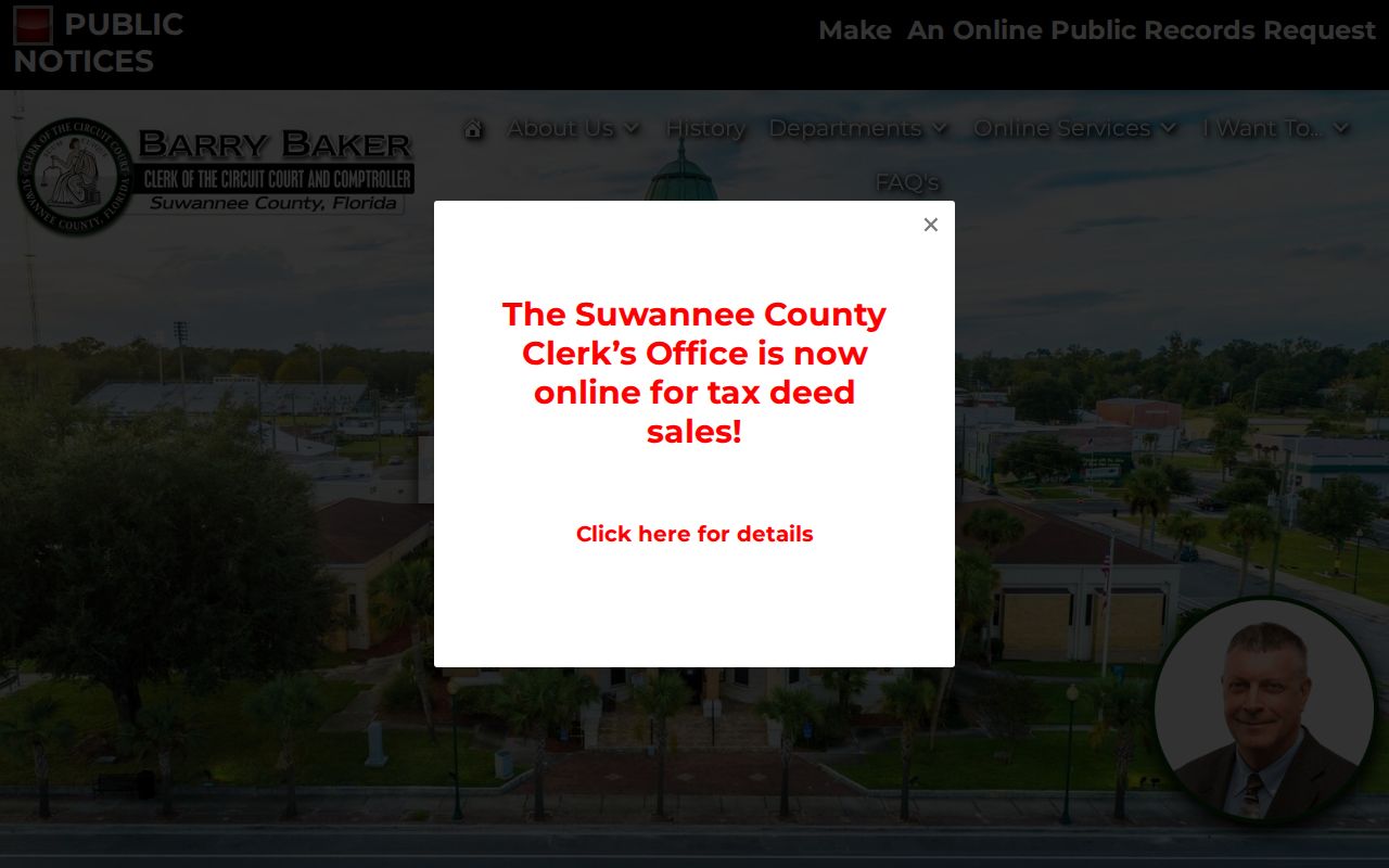Suwannee County criminal history Clerk records source